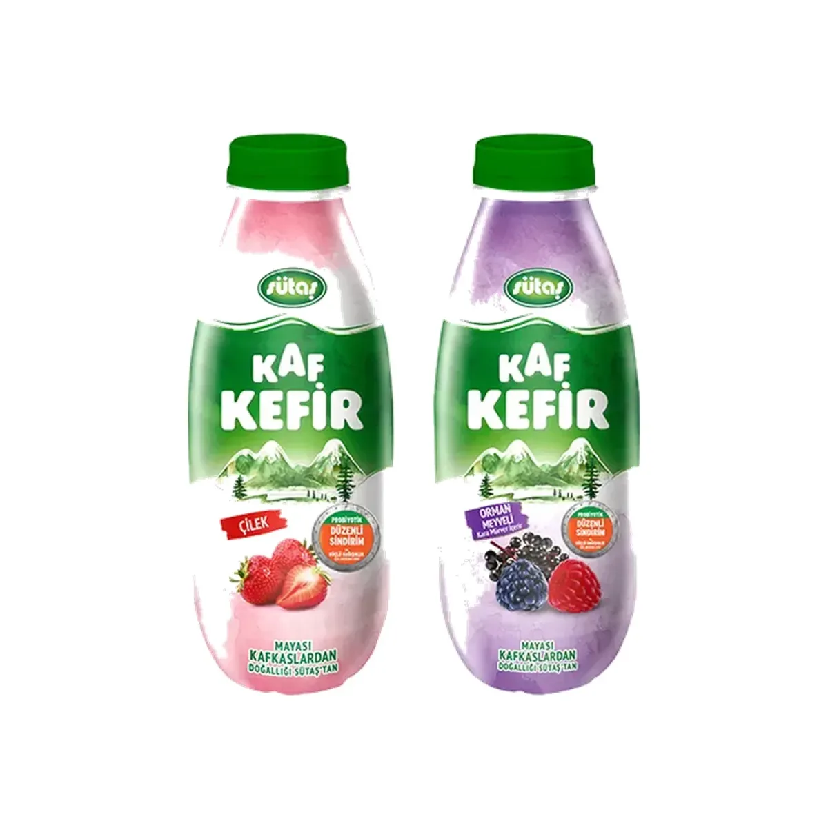 Sütaş Kaf Kefir Çilek Ve Orman Meyveli 2li