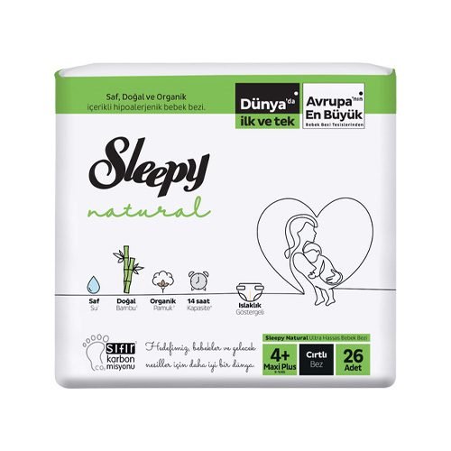 Sleepy Natural Bantlı Bez Maxi Plus 4+